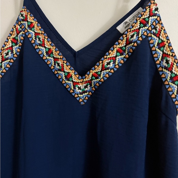 Cupshe Blue Swim Coverup with Decorative Trim - Picture 4 of 9